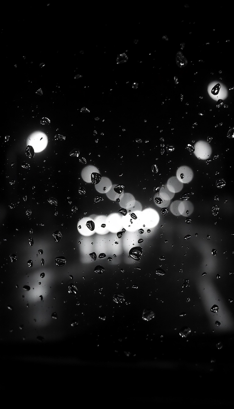 HD iPhone AI Night Car Rain Well-Lit Wallpaper